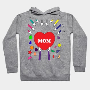 Mom gives her heart Hoodie